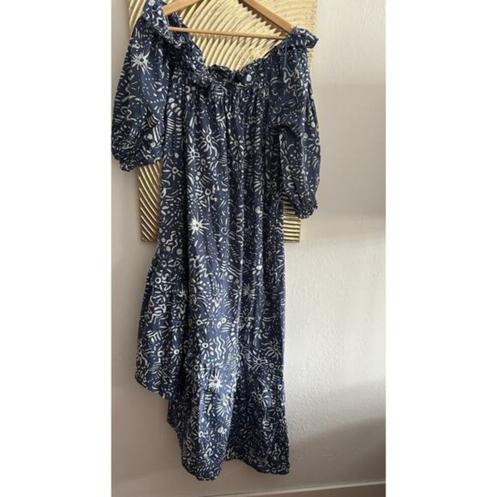 Cottagecore Oversized Off The Shoulder Maxi Dress Asymmetric Flowy
